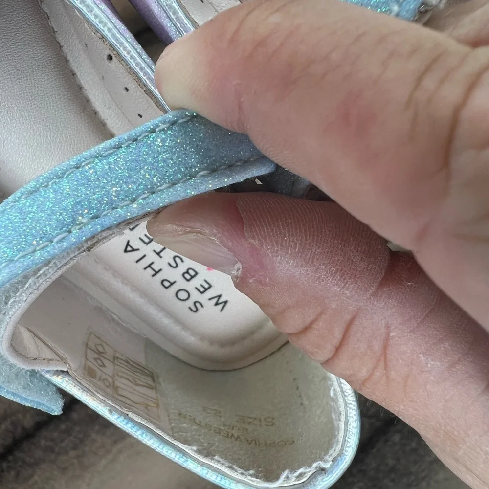 Sophia Webster Mini Butterfly Iridescent Rainbow Glitter Flats Infant Baby